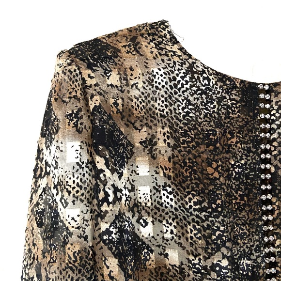 Vintage Stenay Animal Print Midi Dress Size 18 - Picture 2 of 7